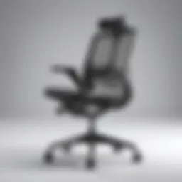 A sleek ergonomic chair without wheels designed for optimal posture support.