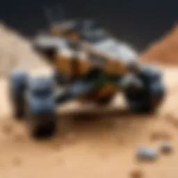Detailed view of the Halo Mega Construx Warthog showcasing its intricate design features.