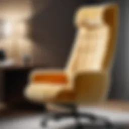 Elegant high back office chair with plush upholstery