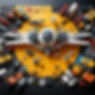 Artistic Fusion of LEGO and Star Wars Elements Artwork showcasing the fusion of LEGO and Star Wars themes