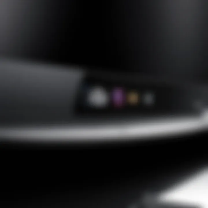 Close-up view of the webcam integrated into the LG Curved Monitor