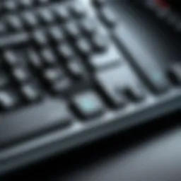 A close-up view of the Logitech short keyboard showcasing its sleek design.