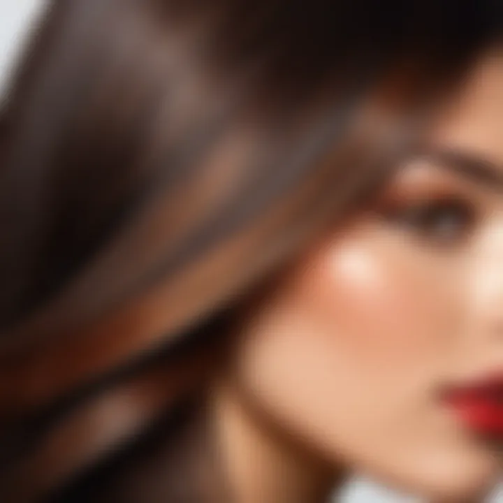 Close-up of the final results of L'Oreal HiColor Highlights