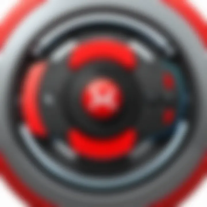 Close-up view of the Mario Kart Switch Wheel showcasing its ergonomic design.