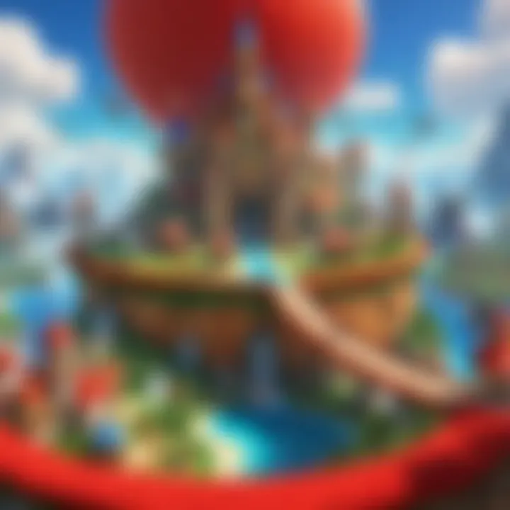 A panoramic view of a unique kingdom in Mario Odyssey.