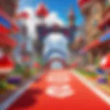 A vibrant scene from Mario Odyssey showcasing an intricate level design.