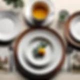 Elegant dinnerware set inspired by Italian countryside aesthetics