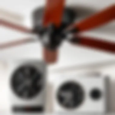 Close-up view of energy-efficient outdoor fan and heater controls