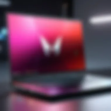 Sleek Design of a Ray Tracing Gaming Laptop An advanced ray tracing gaming laptop showcasing its sleek design and powerful hardware.