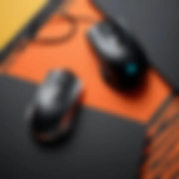 Detailed view of gaming mouse pad materials