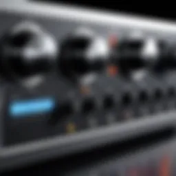 Close-up of Rolls Mixer Amplifier showcasing its intricate controls