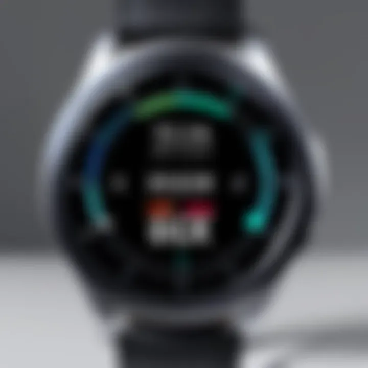 Visual representation of fitness tracking features on Samsung Galaxy Watch