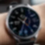 Close-up of Samsung Galaxy Watch GPS interface