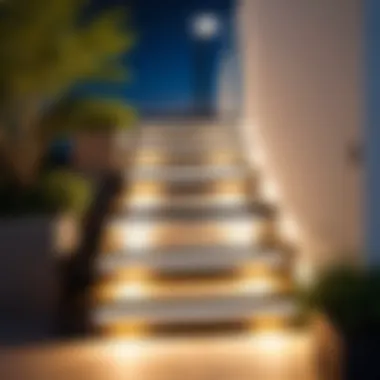 User-Friendly Installation of Solar LED Stair Lights Solar LED stair light installation demonstrating user-friendly setup.