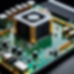 High-quality sound card installation on a PC motherboard
