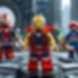 Gameplay screenshot showcasing character abilities in Avengers LEGO