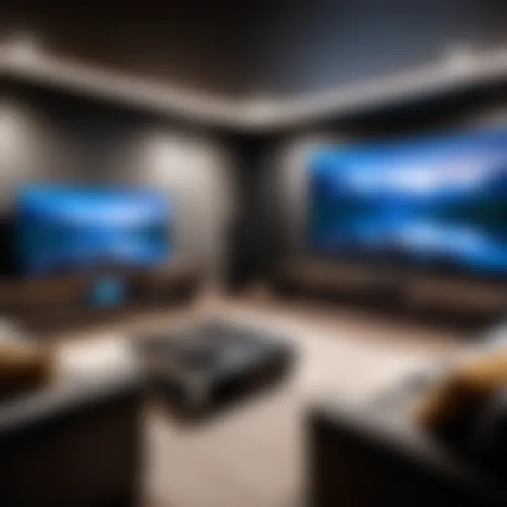 Vankyo projector with premium sound system in a home theater setup.