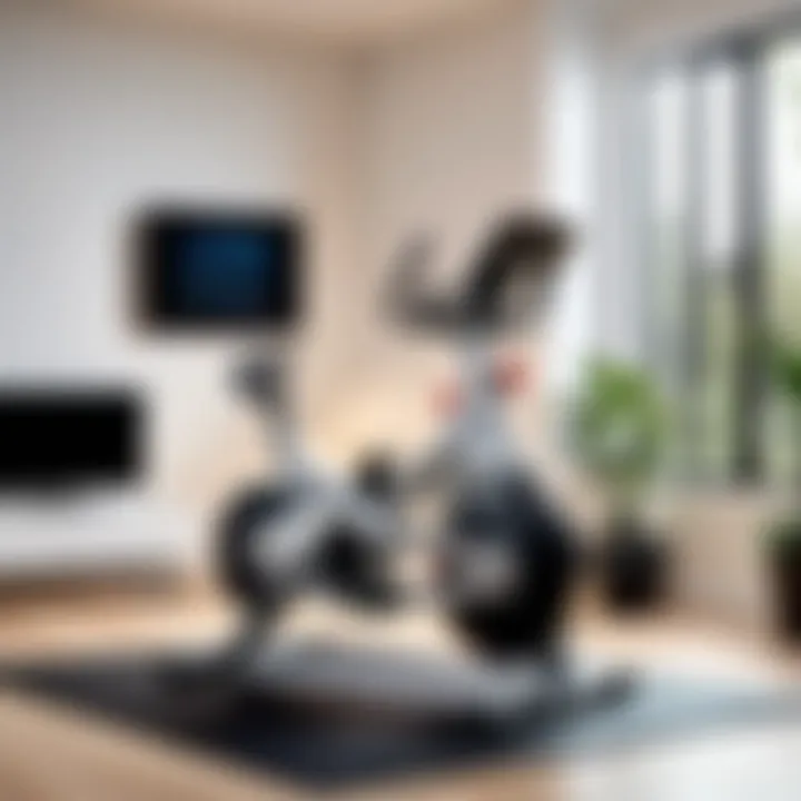 Exia exercise bike showcased in a modern home gym setting