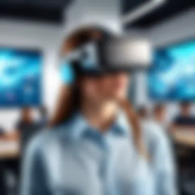 Immersive Educational Experience with VR An immersive educational experience using VR glasses in a classroom