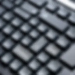 Close-up of Russian laptop keyboard layout showcasing Cyrillic characters