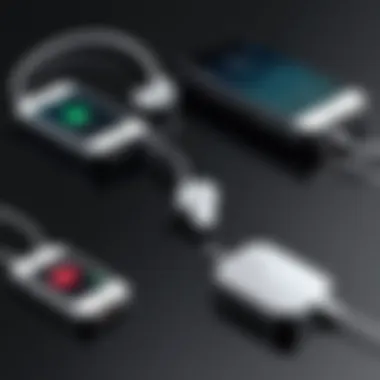 Visual representation of the evolution of audio connectivity in smartphones