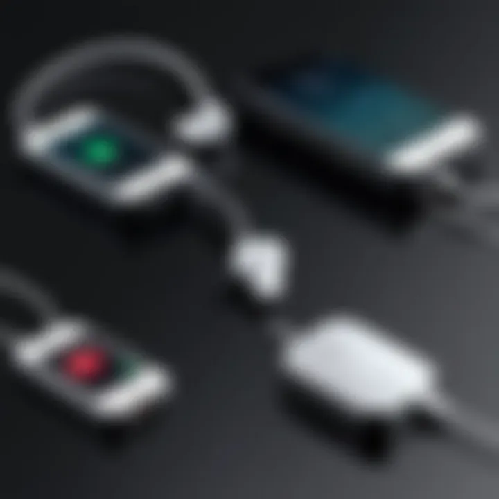 Visual representation of the evolution of audio connectivity in smartphones