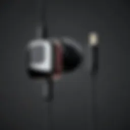 Detailed view of iPhone SE earphone adapter showcasing its design
