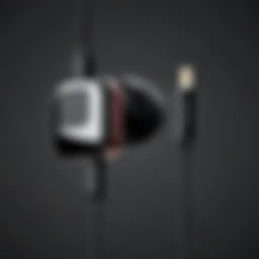 Detailed view of iPhone SE earphone adapter showcasing its design