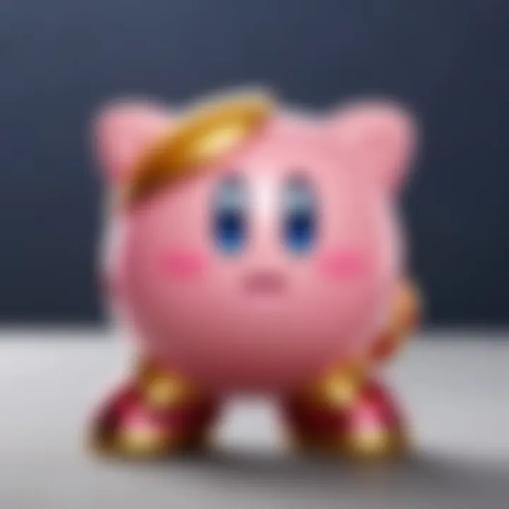 Close-up of a rare Kirby Amiibo highlighting its collectible features