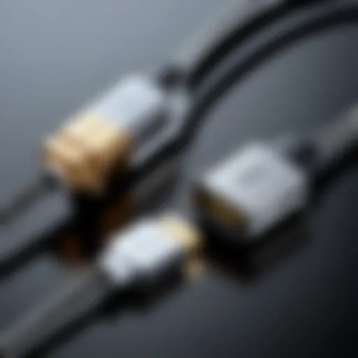 Detailed view of a micro lightning cable showcasing its intricate design