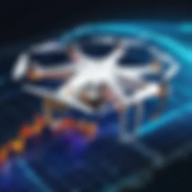 Market analysis graphic depicting the growth trends of the drone industry.