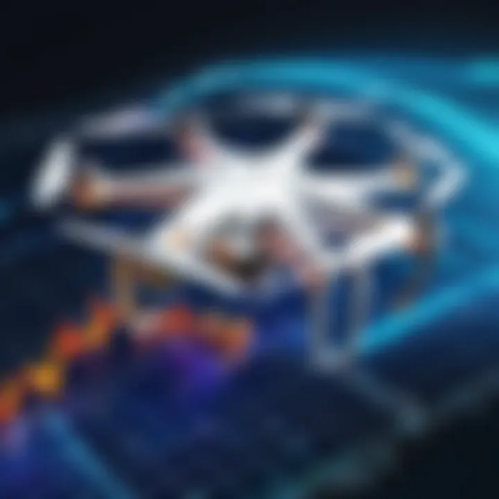Market analysis graphic depicting the growth trends of the drone industry.