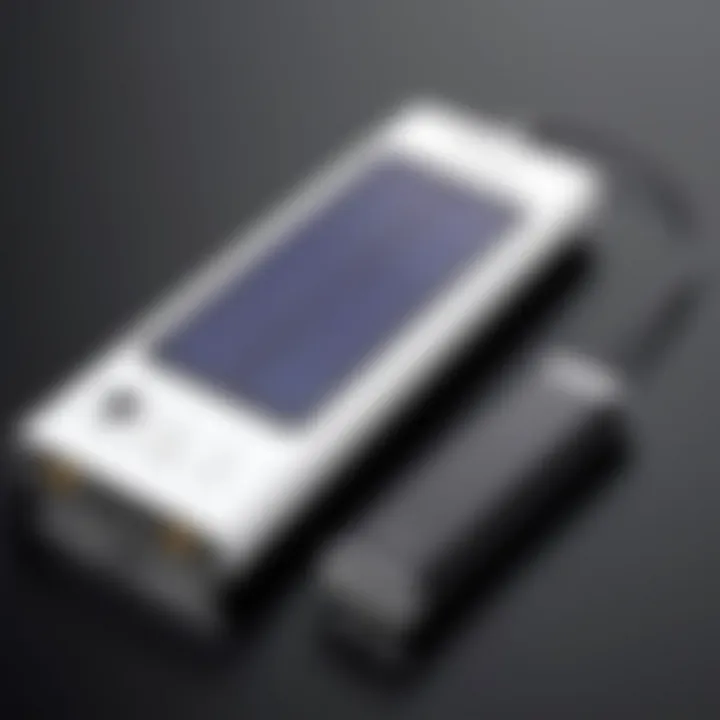Infographic of technical specifications of solar power banks