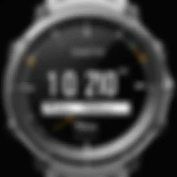 Close-up view of the Suunto Core smartwatch interface showcasing its features
