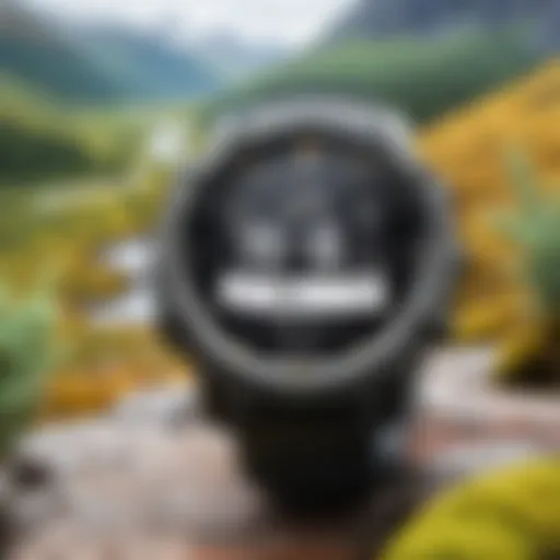 Suunto Core smartwatch displayed in a rugged outdoor setting