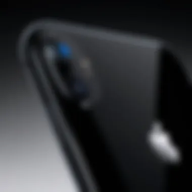 Close-up of iPhone XR features highlighting its camera and display