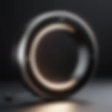 Close-up of the adjustable brightness settings on a ring light.