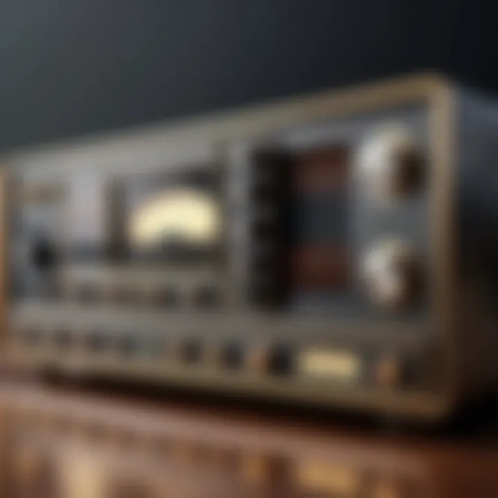 A vintage world band receiver highlighting its historical design and features.