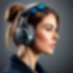 A sleek universal wireless gaming headset showcasing innovative design.