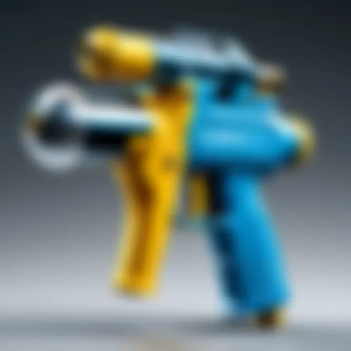 A variety of water spray guns displayed, highlighting their distinct features and designs.