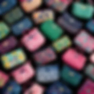 Diverse Styles of Vera Bradley Purses Vera Bradley purses displayed in a variety of styles and materials