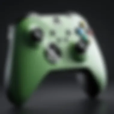 A detailed view of an Xbox controller with customizable features