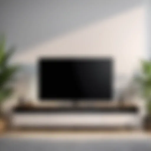 Modern minimalist frame for a 55-inch TV