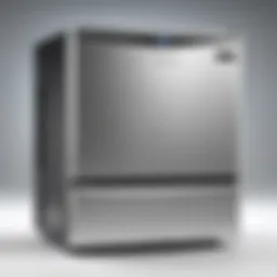 A sleek Frigidaire ice maker model showcasing its modern design