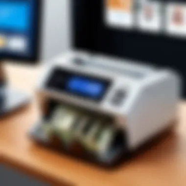G-Star Money Counter in Action G-Star money counter in a professional setting counting cash