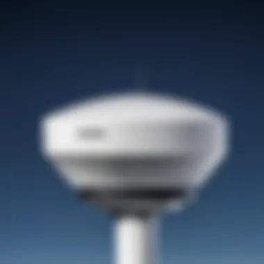 A close-up view of a Garmin radar antenna showcasing its sleek design and advanced technology