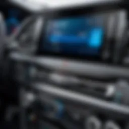 Overview of car stereo with a microphone
