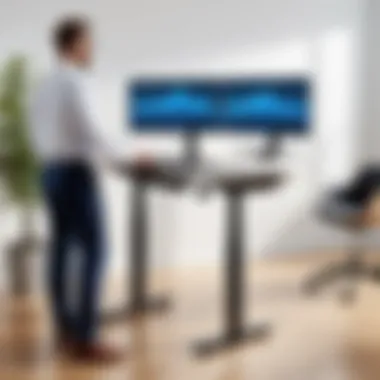 Health Advantages of Alternating Positions Visual representation of health benefits from sit-stand workstyle