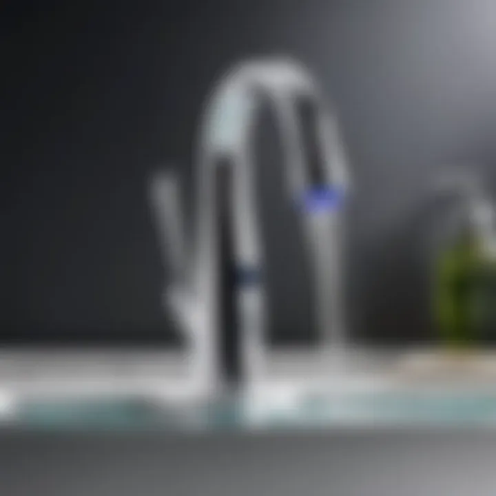 Close-up view of the iSpring faucet showcasing its sleek design and functionality