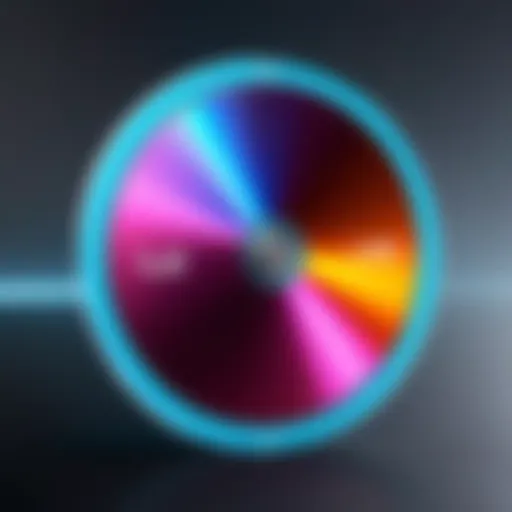 Close-up of an LG Blu-ray disc showcasing its surface technology